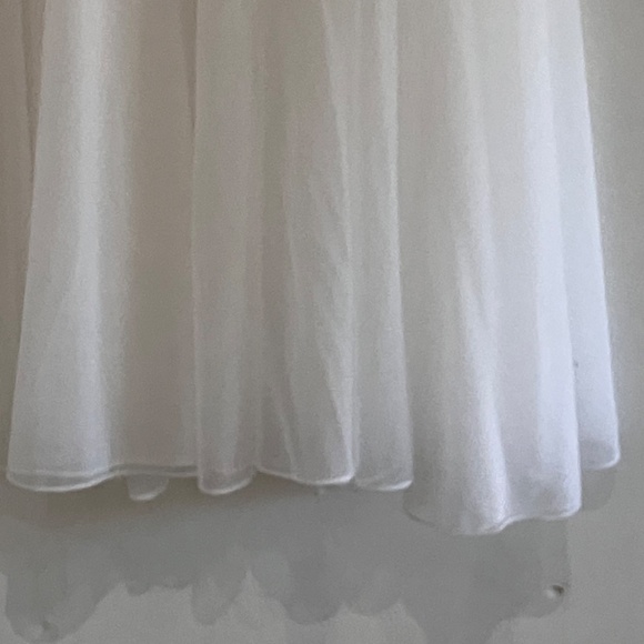 Vintage ivory and cream sheer full length Chemise - Picture 10 of 13